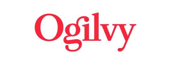 Ogilvy logo, the company name 'Ogilvy' written in a distinct red font.